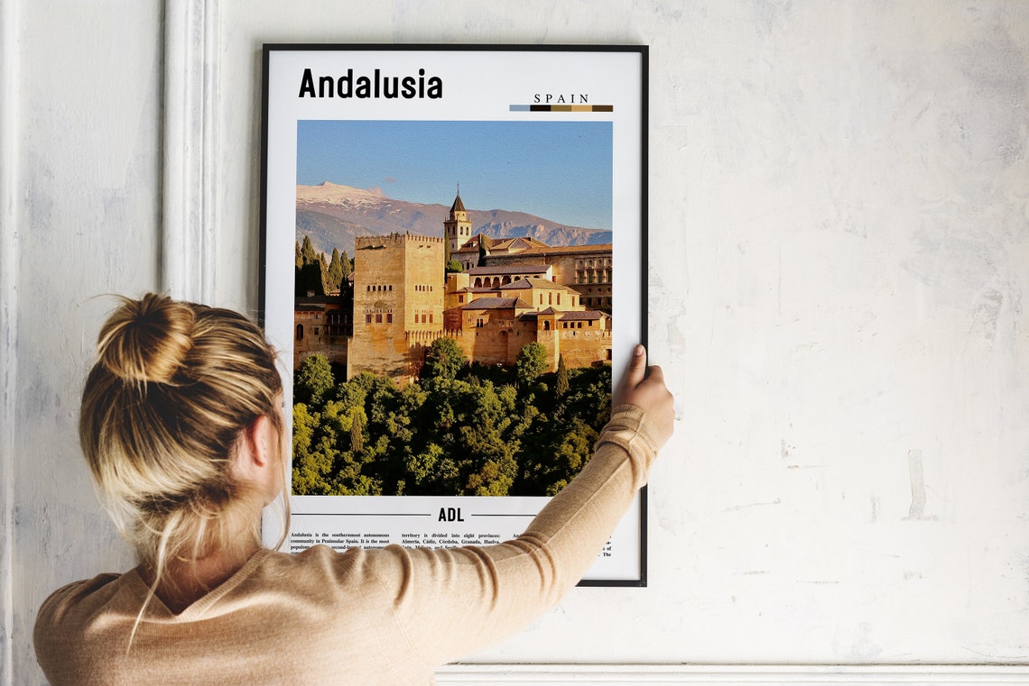 Andalusia Spain Alhambra Palace Mountain View Photography Poster - Image 2