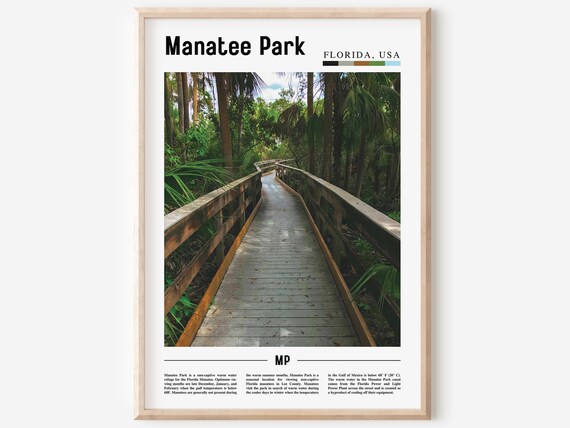 Manatee Park Florida Boardwalk Jungle Trail Nature View Poster