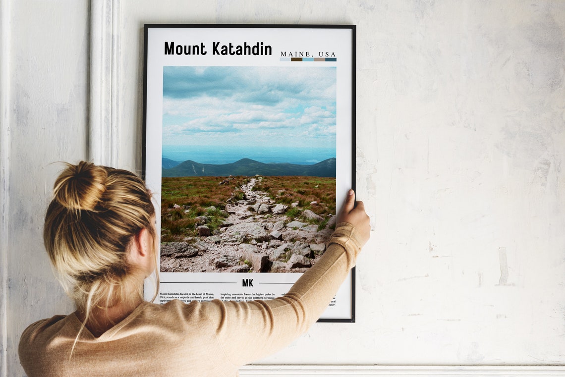 Mount Katahdin Maine Rocky Summit Trail Appalachian Terminus Poster - Image 2