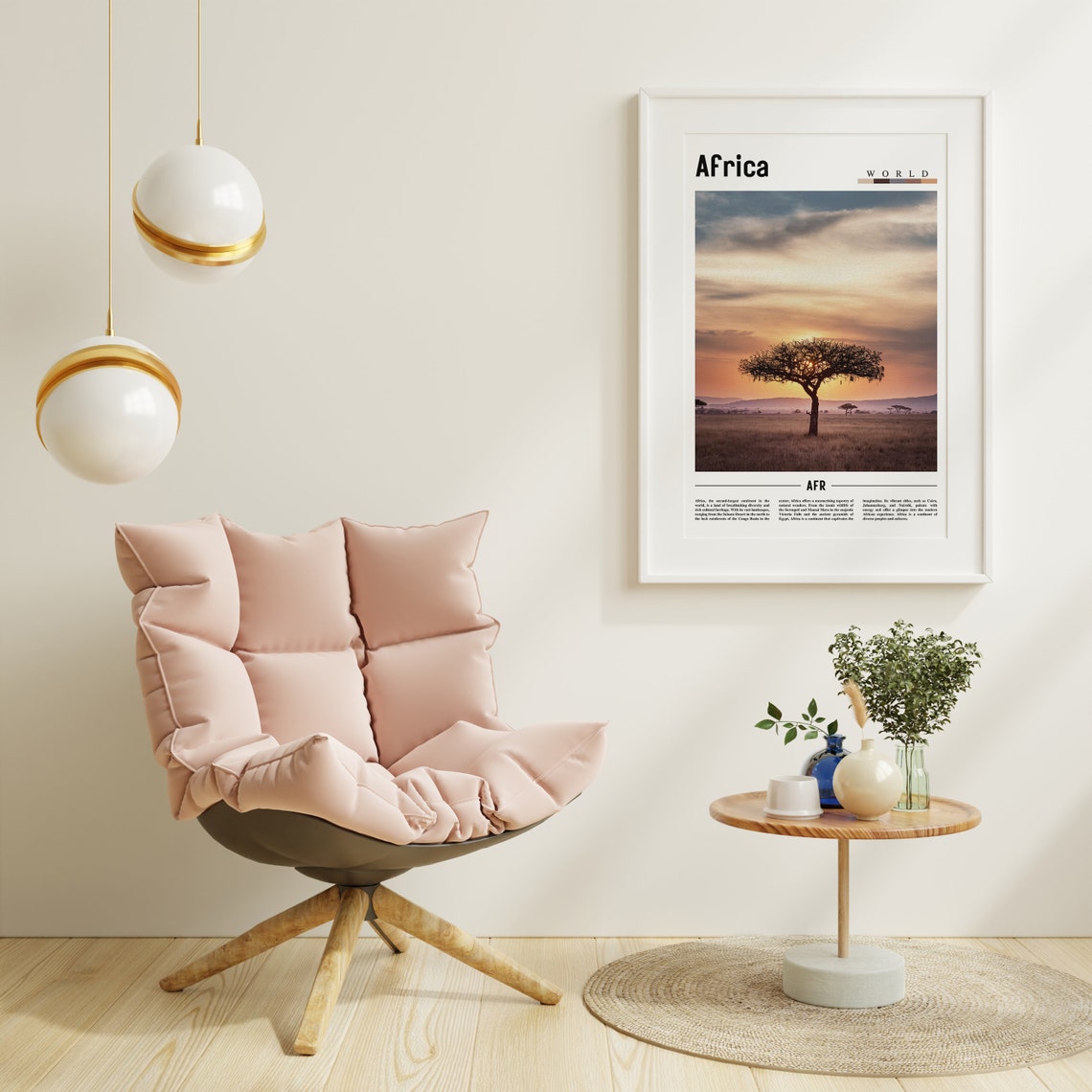 Africa Poster Africa Print Africa Wall Art Minimal Travel Print Travel Destination Oil Painting Poster - Image 3