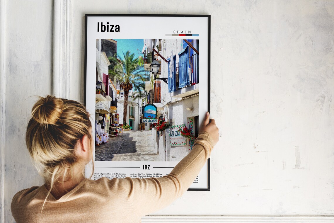 Ibiza Minimal Travel Poster, Spain Art Print - Image 2