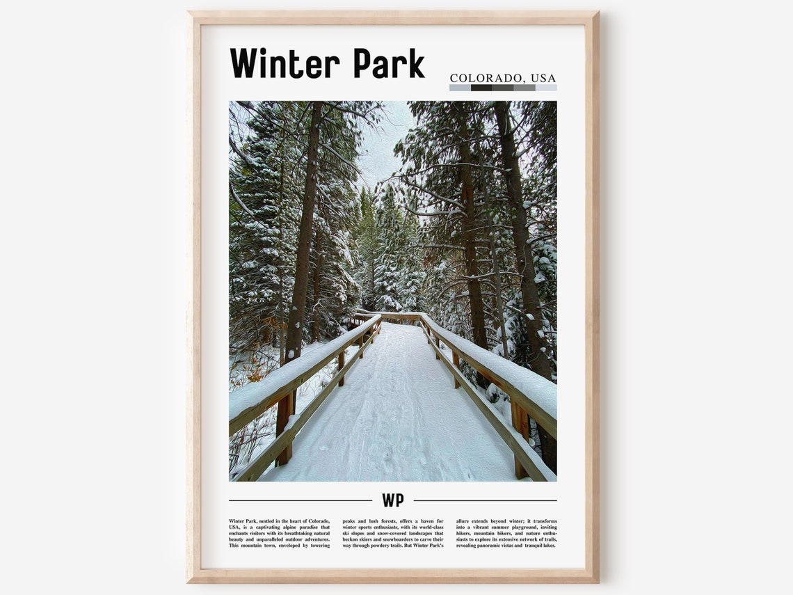 Winter Park Poster Winter Park Print Winter Park Wall Art United States Photo United States Poster United States Print Travel Poster