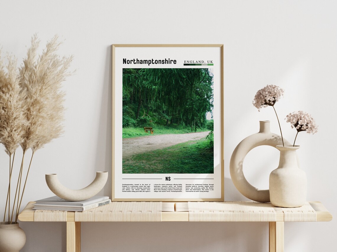 Northamptonshire Poster Northamptonshire Print Northamptonshire Wall Art Europe Photo Europe Poster Europe Print Travel Poster - Image 3