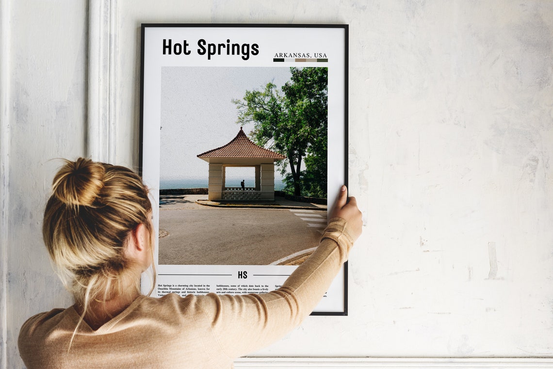 Hot Springs Poster Hot Springs Print Hot Springs Wall Art United States Photo United States Poster United States Print Travel Poster - Image 2