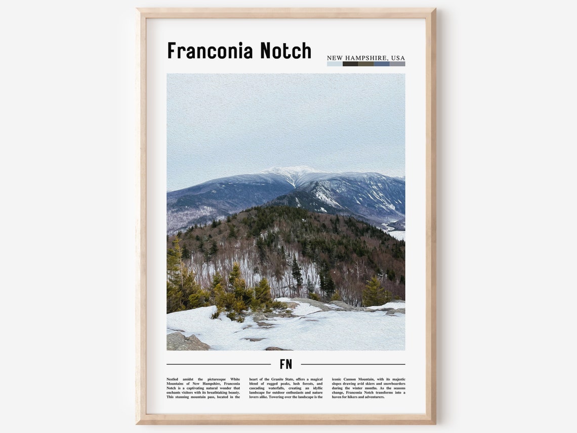 Franconia Notch Poster Franconia Notch Print Franconia Notch Wall Art United States Photo United States Poster United States Print