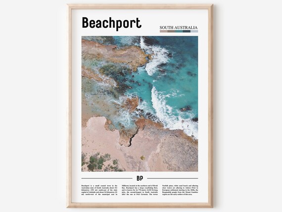 Beachport South Australia Rocky Coast Aerial Ocean Photo Poster