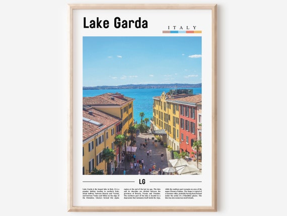 Lake Garda Travel Poster, City Artwork
