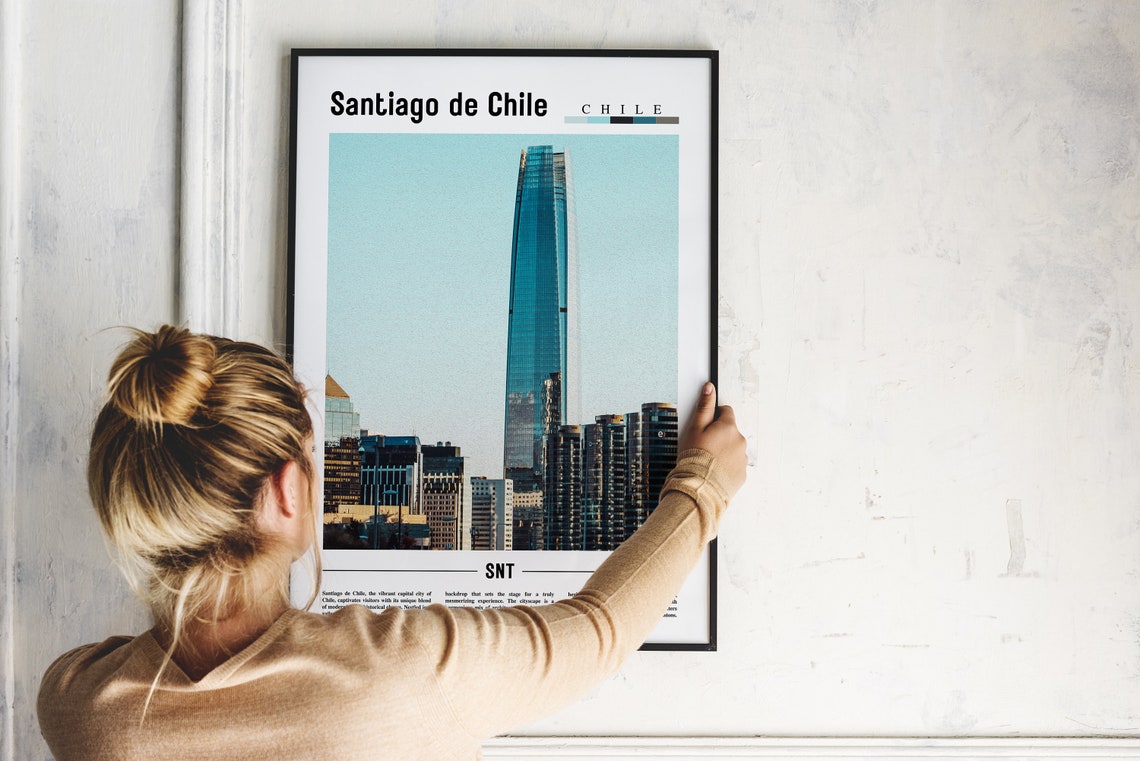 Santiago de Chile Chile Skyscraper City Photo Minimalist Travel Poster - Image 2