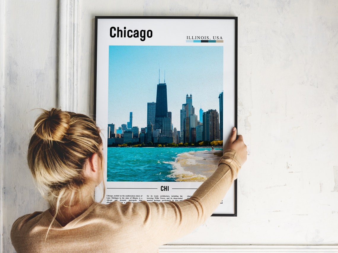 Chicago Print Chicago Poster Chicago Wall Art United States Photo United States Poster United States Print - Image 2