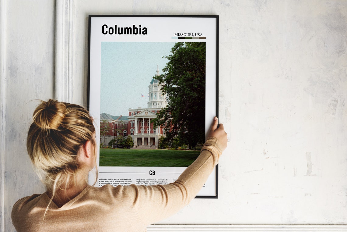 Columbia Missouri University Dome Historic Campus Building Poster - Image 2