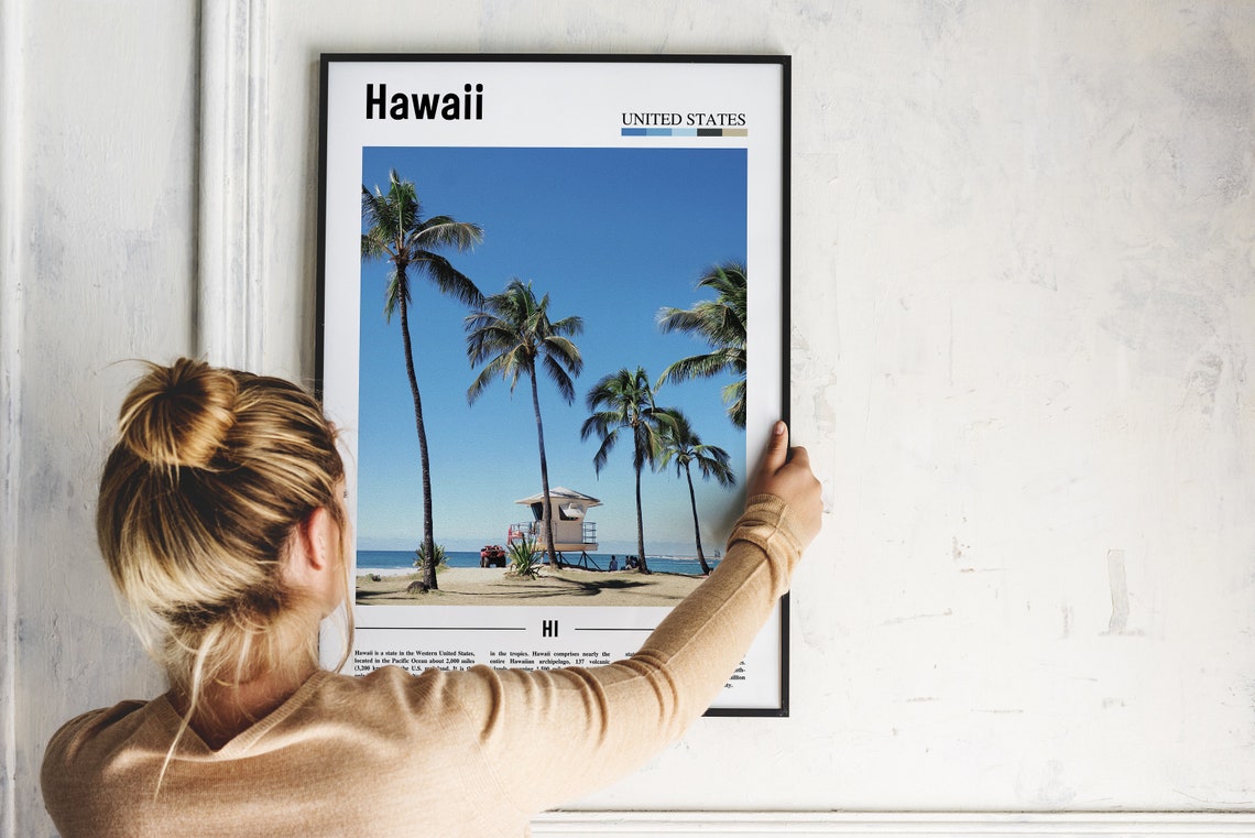 Hawaii Poster Hawaii Print Hawaii Wall Art United States Photo United States Poster United States Print Travel Poster - Image 2