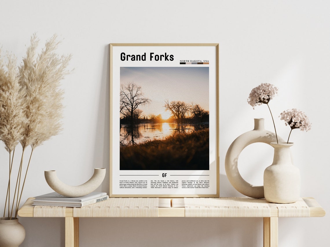 Grand Forks Poster Grand Forks Print Grand Forks Wall Art United States Photo United States Poster United States Print Travel Poster - Image 3