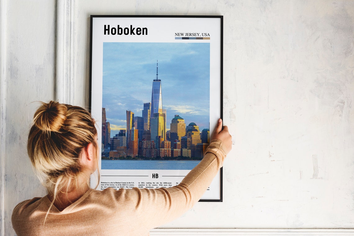 Hoboken Print Hoboken Poster Hoboken Wall Art United States Photo United States Poster United States Print Travel Poster - Image 2