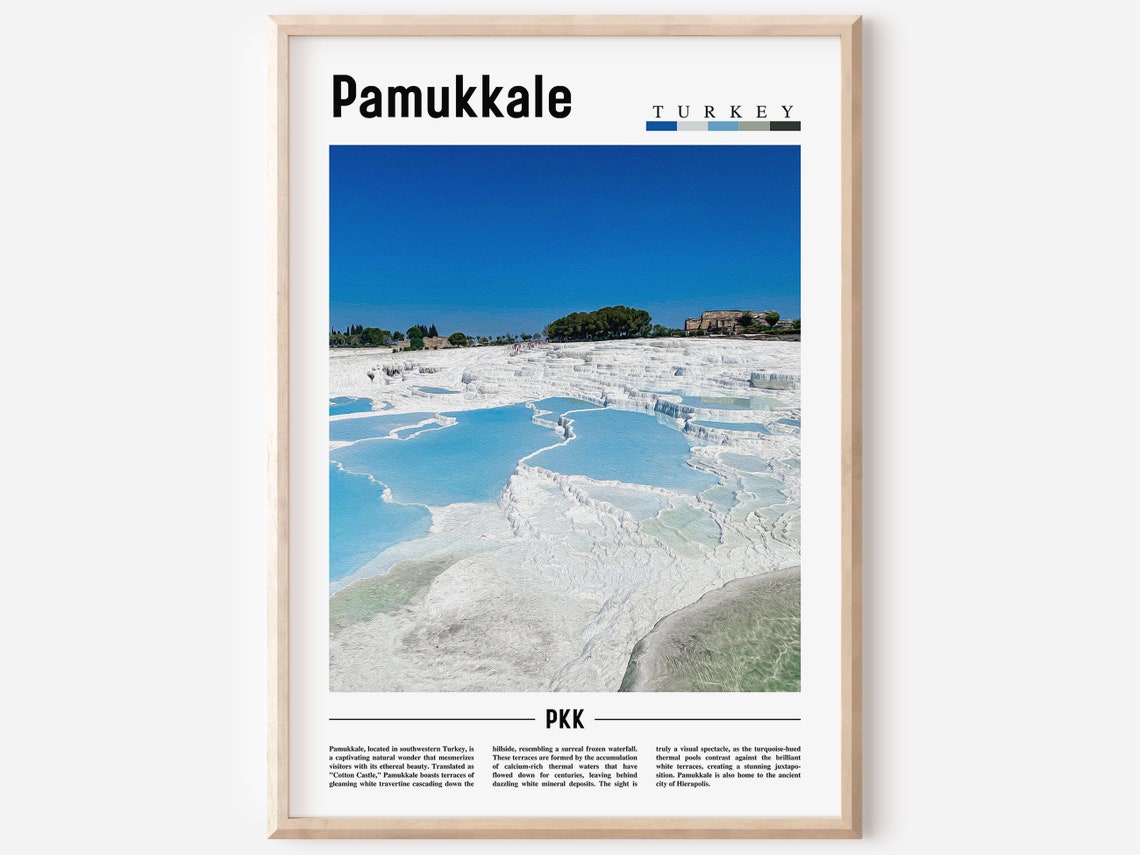 Pamukkale Poster Pamukkale Print Pamukkale Wall Art Europe Photo Europe Poster Europe Print Travel Poster