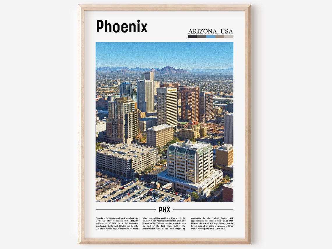 Phoenix Print Phoenix Poster Phoenix Wall Art United States Photo United States Poster United States Print Travel Poster