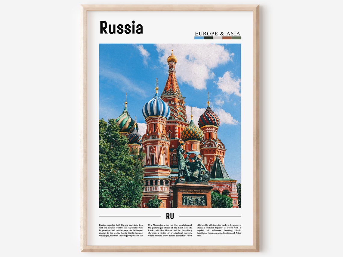 Russia Poster Russia Print Russia Wall Art Europe Photo Europe Poster Europe Print Travel Poster
