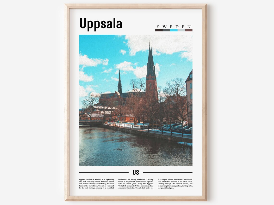 Uppsala Poster Uppsala Print Uppsala Wall Art Europe Photo Europe Poster Europe Print Travel Poster