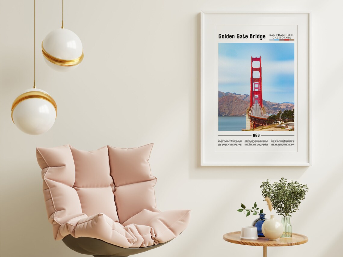 Golden Gate Bridge San Francisco California Photo Travel Poster - Image 3