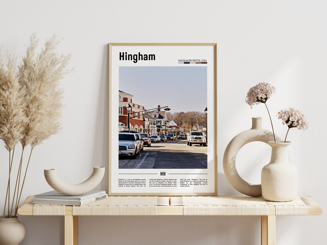 Hingham Poster Hingham Print Hingham Wall Art United States Photo United States Poster United States Print Travel Poster - Image 3