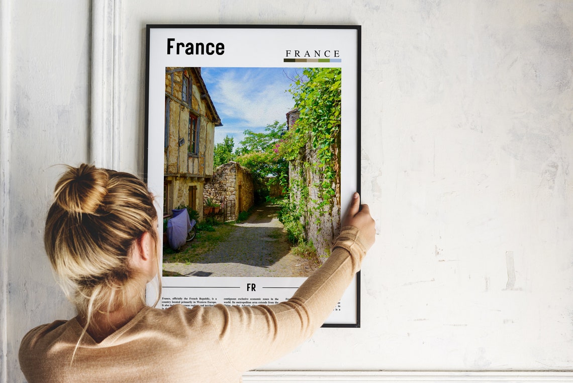 France Poster France Print France Wall Art France Photo France Poster France Print France Wall Art Minimal Travel Poster - Image 2
