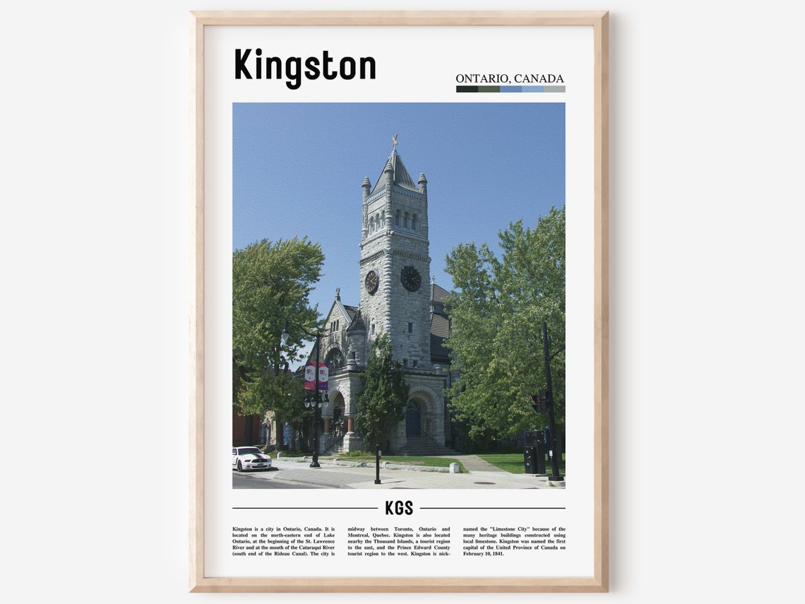 Kingston Print Kingston Poster Kingston Wall Art Minimal Travel Print Minimal City Poster Travel Destination Print Oil Painting Poster