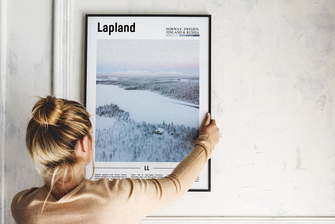 Lapland Poster Lapland Print Lapland Wall Art Europe Photo Europe Poster Europe Print Travel Poster - Image 2
