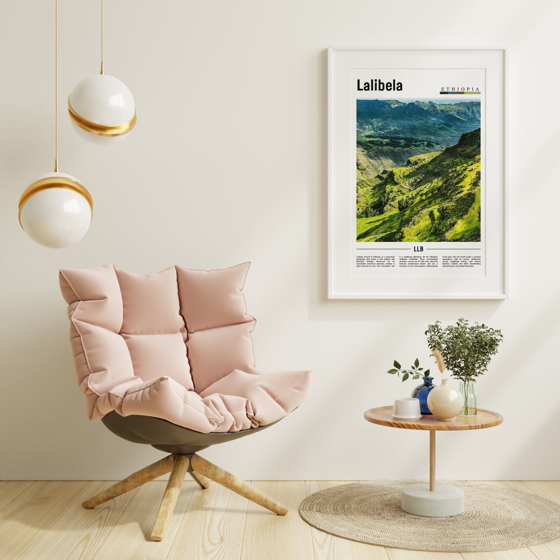 Lalibela Poster Lalibela Print Lalibela Wall Art Minimal Travel Print Travel Destination Oil Painting Poster - Image 3