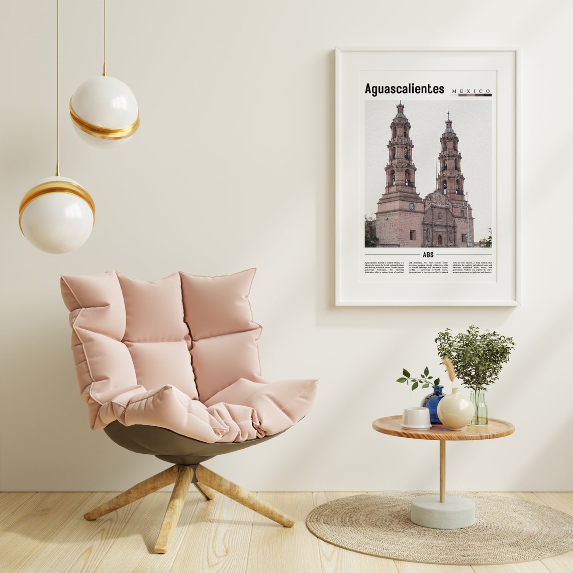 Aguascalientes Mexico Cathedral Twin Bell Towers Travel Poster - Image 3
