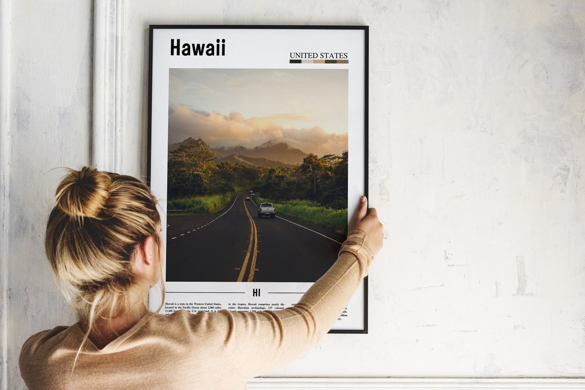 Hawaii Poster Hawaii Print Hawaii Wall Art United States Photo United States Poster United States Print Travel Poster - Image 2