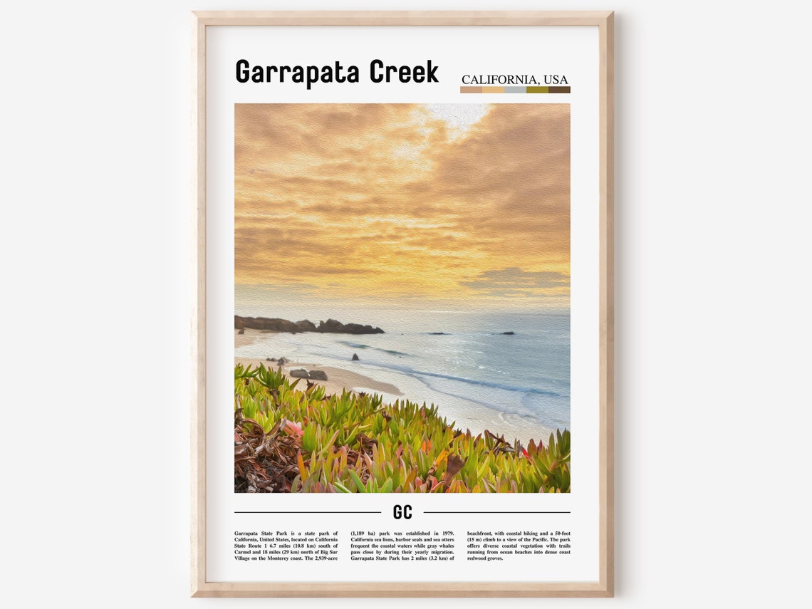 Garrapata Creek Poster Garrapata Creek Print Garrapata Creek Wall Art United States Photo United States Poster United States Print