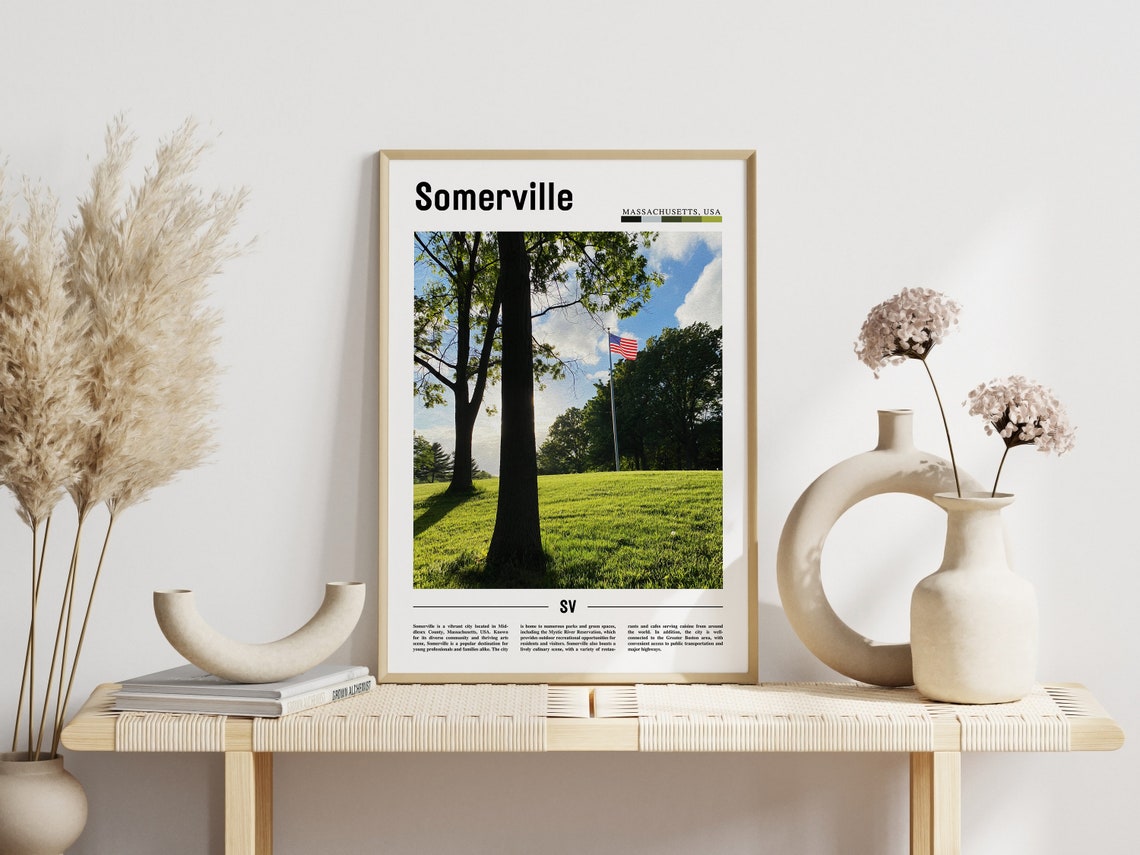 Somerville Poster Somerville Print Somerville Wall Art United States Photo United States Poster United States Print Travel Poster - Image 3
