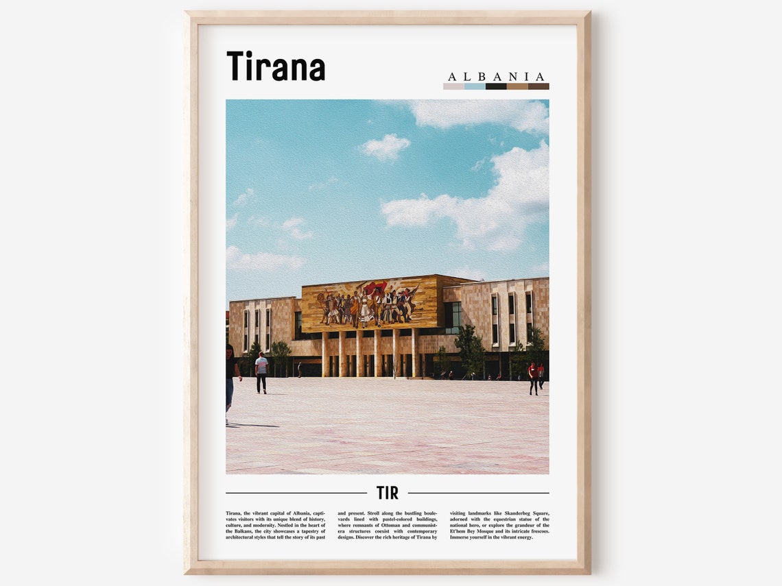 Tirana Poster Tirana Print Tirana Wall Art Europe Photo Europe Poster Europe Print Travel Poster