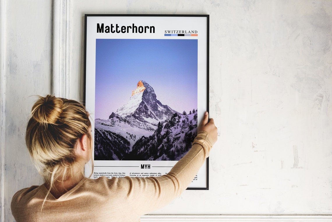 Matterhorn Switzerland Iconic Pyramid Peak Sunset Photo Poster - Image 2