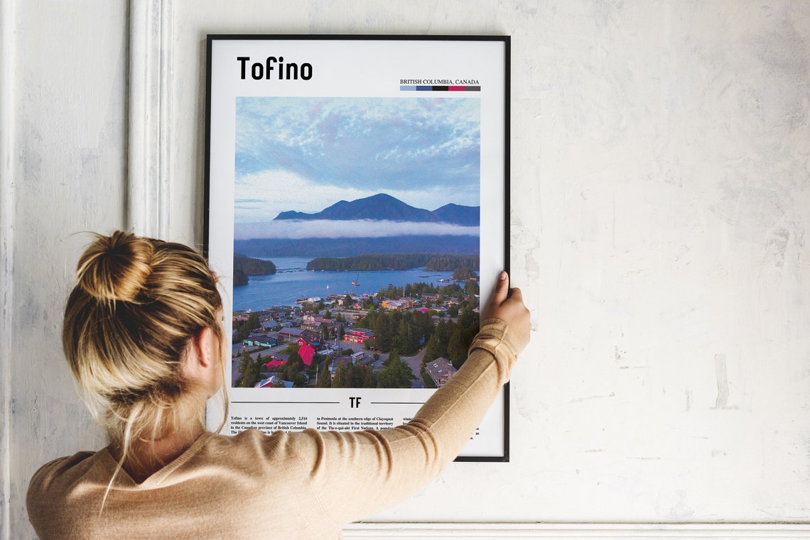 Tofino Print Tofino Poster Tofino Wall Art Oil Painting Poster Colorful City Print City Artwork Travel Artwork Travel Wall Art - Image 2