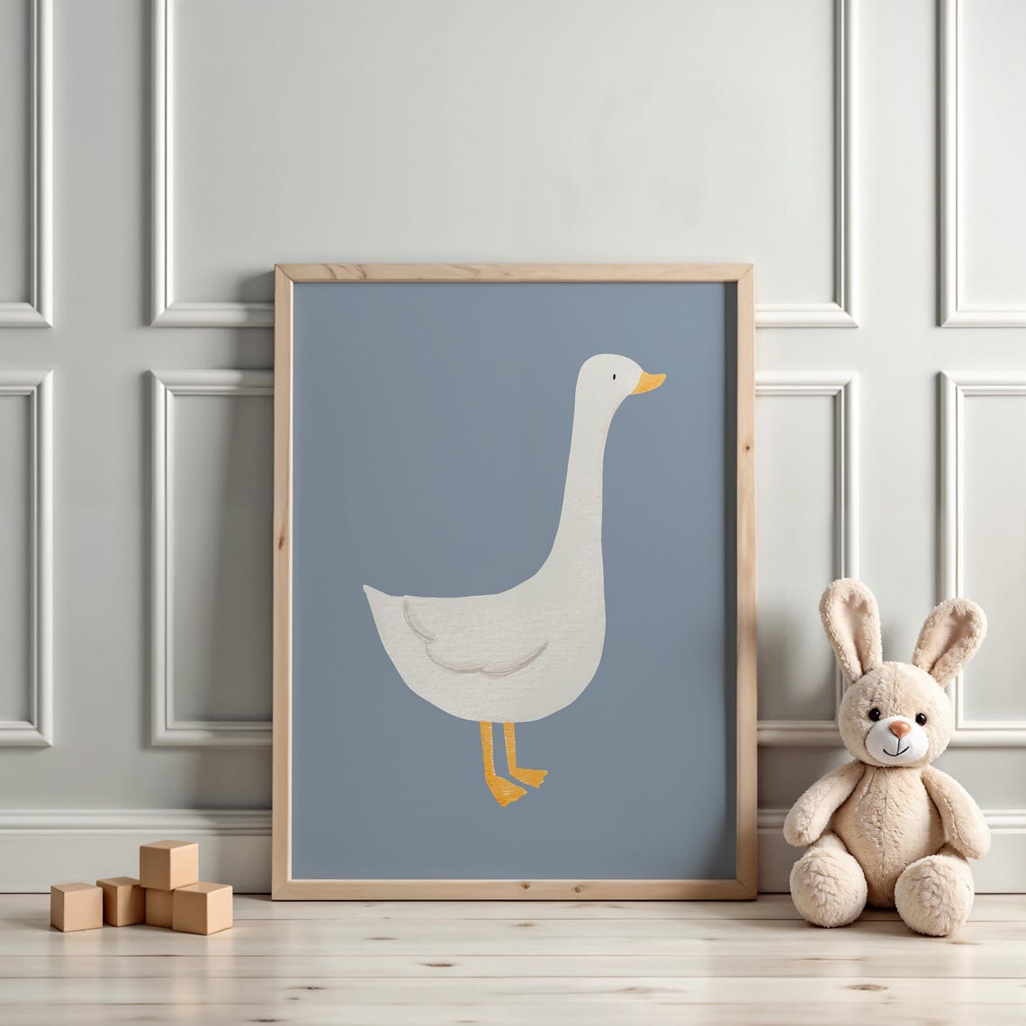 Silly Goose Quote Retro Illustrated Goose Funny Kids Room Poster - Image 3