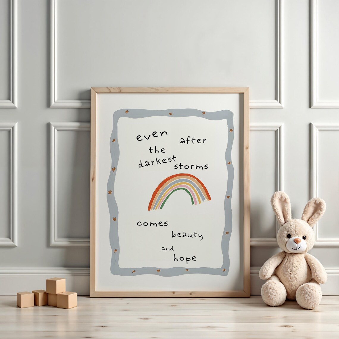 Even After The Darkest Storms Rainbow And Hope Inspirational Print For Kids Room - Image 3