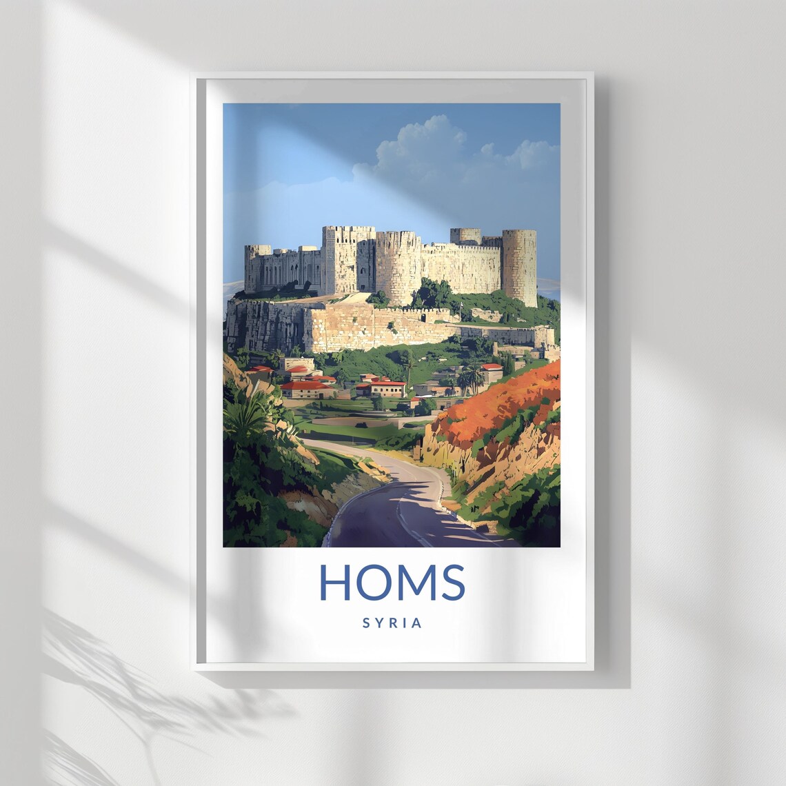 Homs Syria Krak des Chevaliers Crusader Castle Travel Poster - Image 3