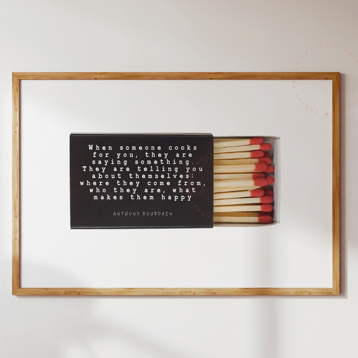 Anthony Bourdain Matchbox Kitchen Wall Art Print