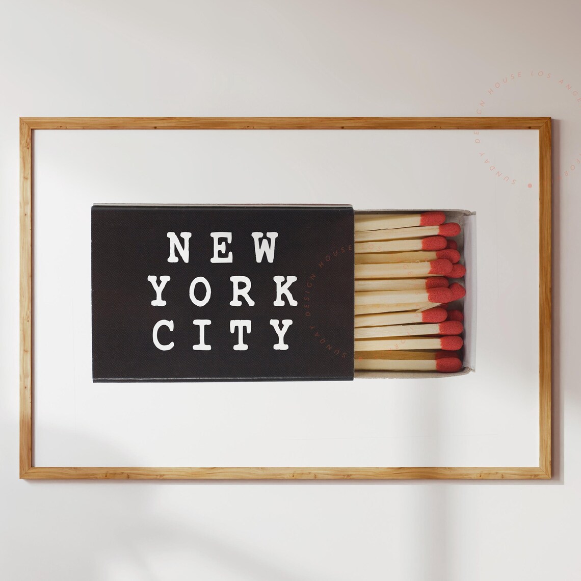 New York City Matchbox Art Print, Modern Decor