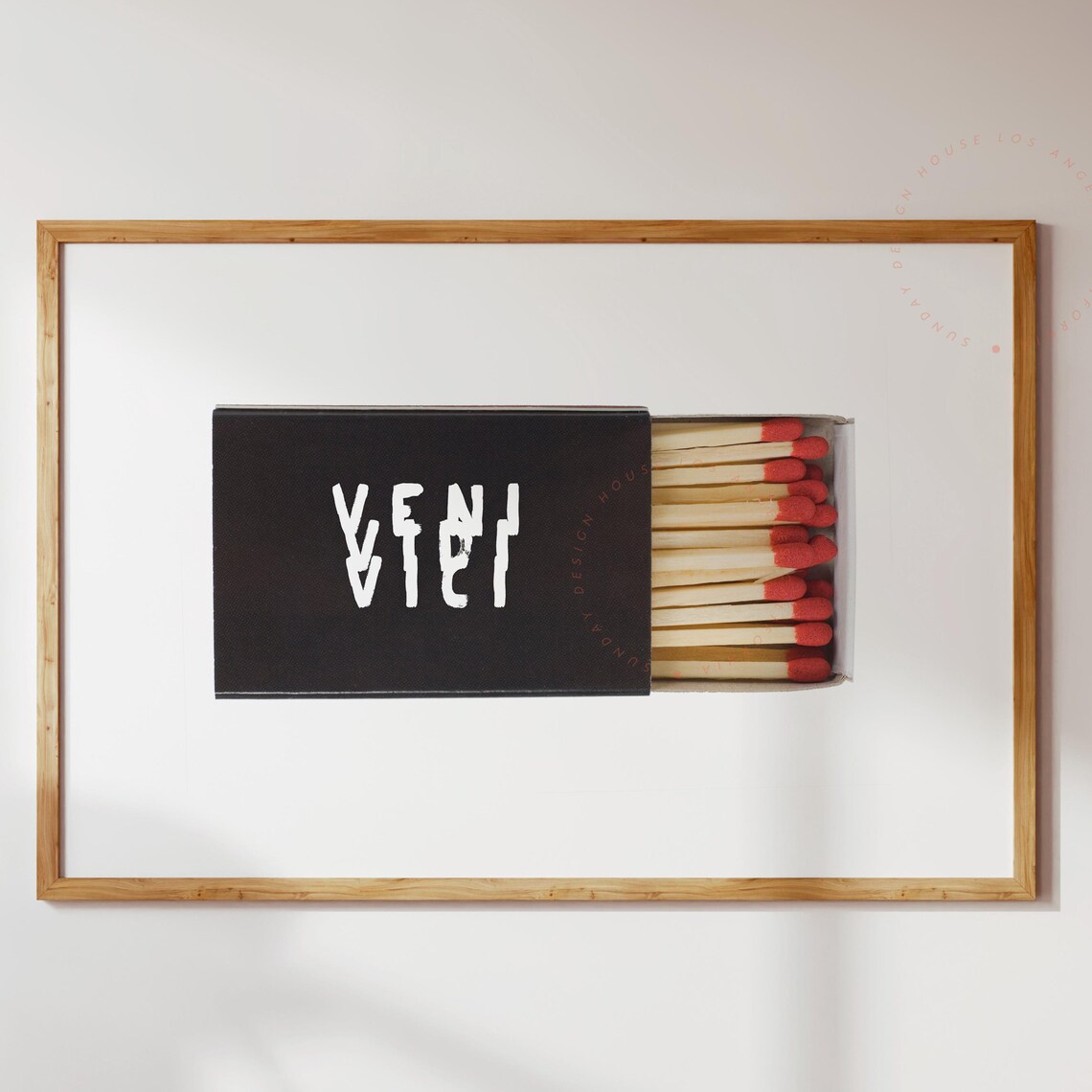 Veni Vidi Vici Quote Print Matchbox Artwork Motivational Poster
