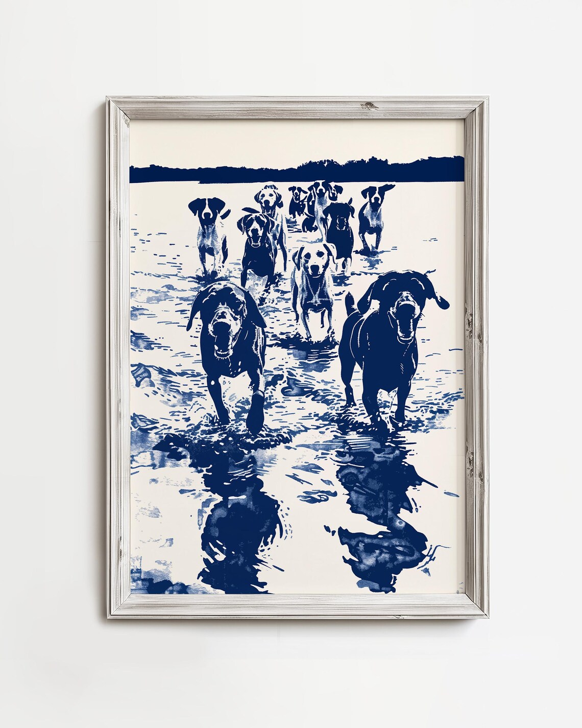 Happy Dogs Adventure Coastal Dog Art Print