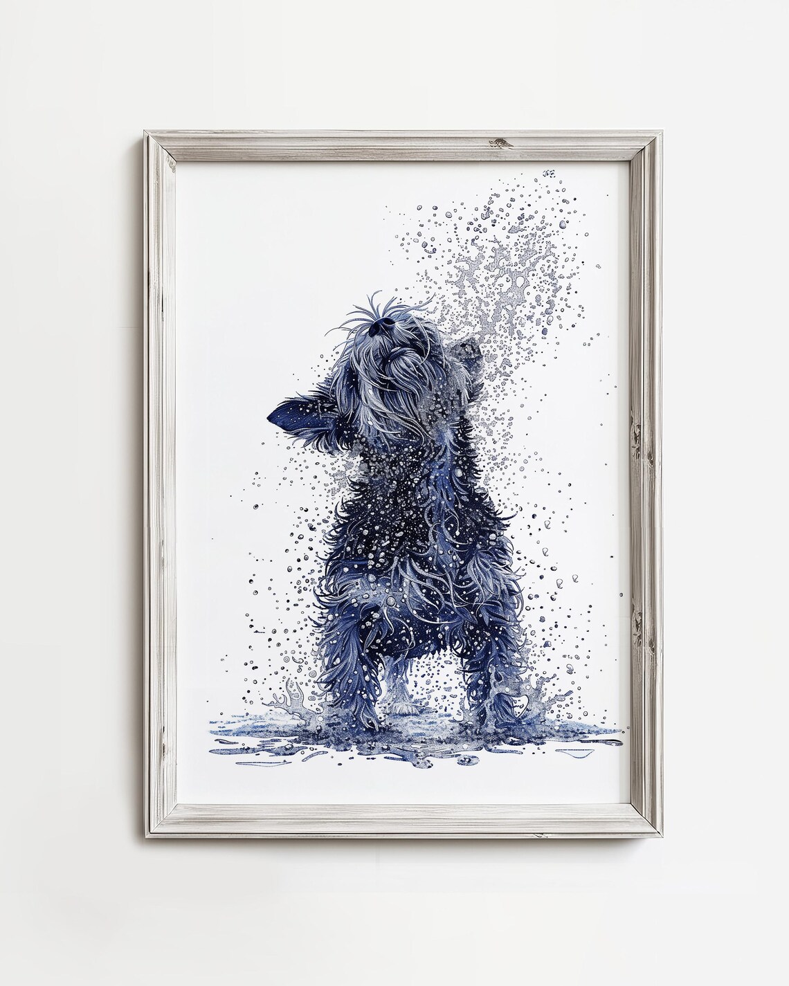 Yorkshire Terrier Shaking Wet Yorkie Art Print
