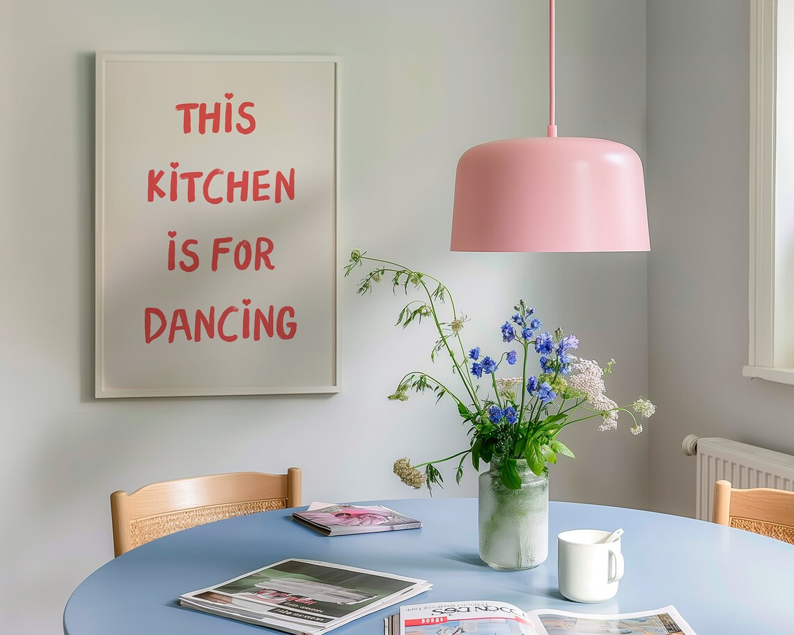 This Kitchen Is For Dancing Art Print, Kitchen Decor - Image 3