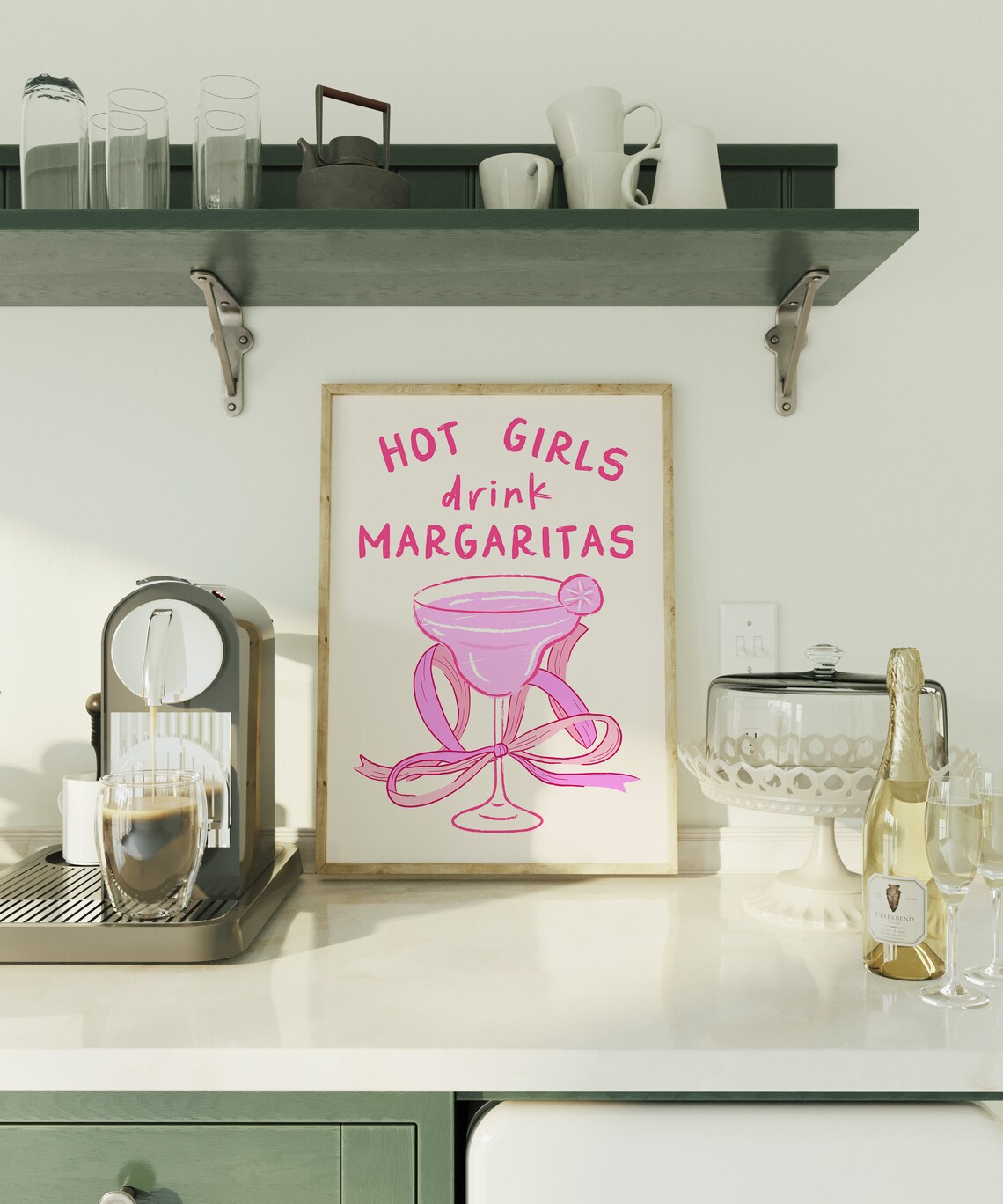 Hot Girls Drink Margaritas, Happy Hour Art Print - Image 6