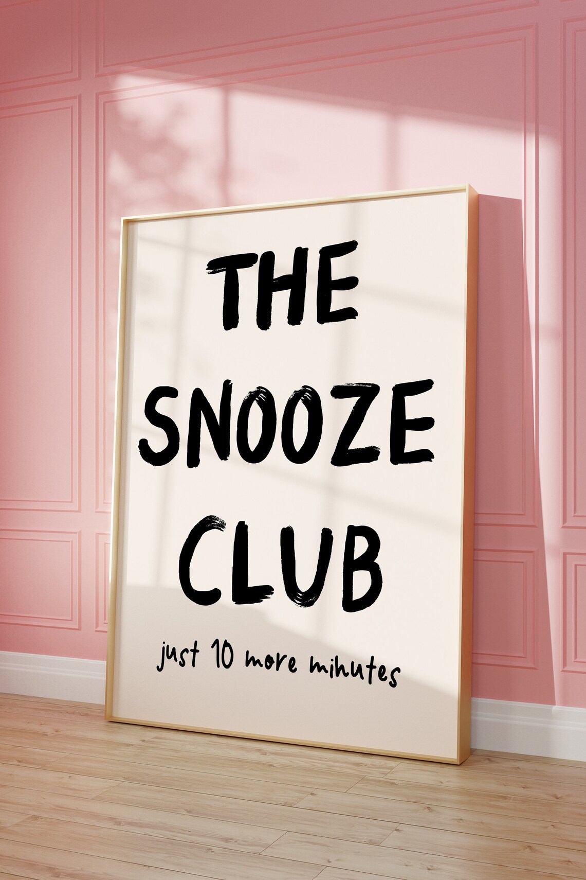 The Snooze Club Typography Poster, Bedroom Decor - Image 2