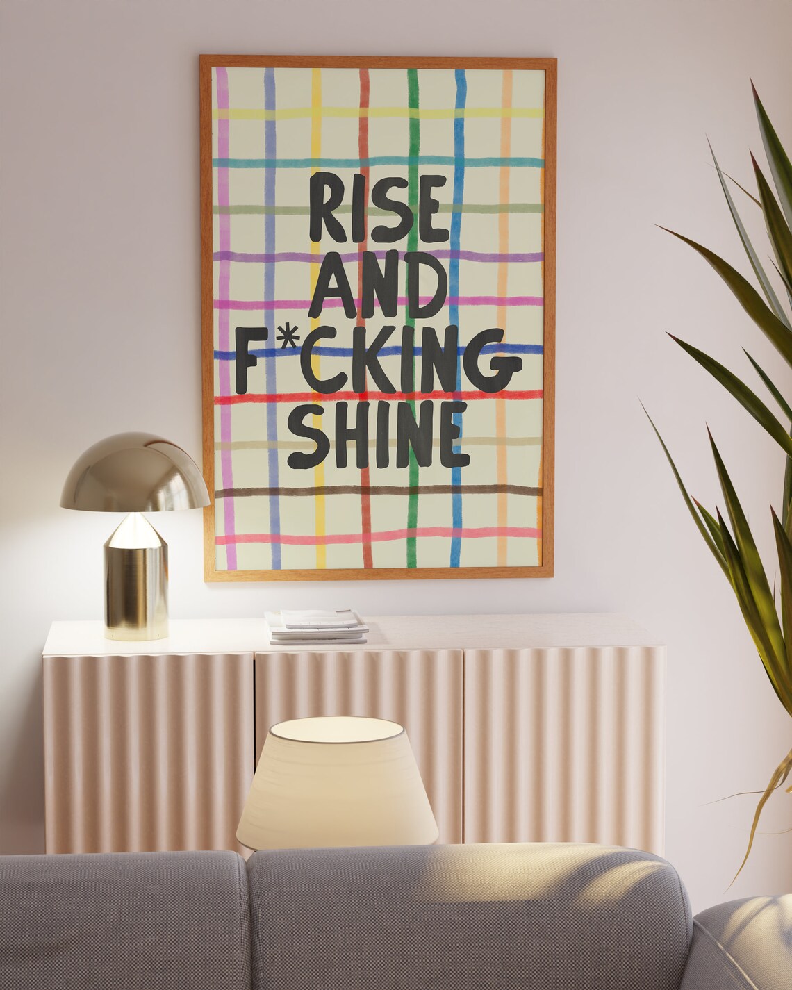 Rise And Fking Shine Motivational Typography Art Print - Image 4