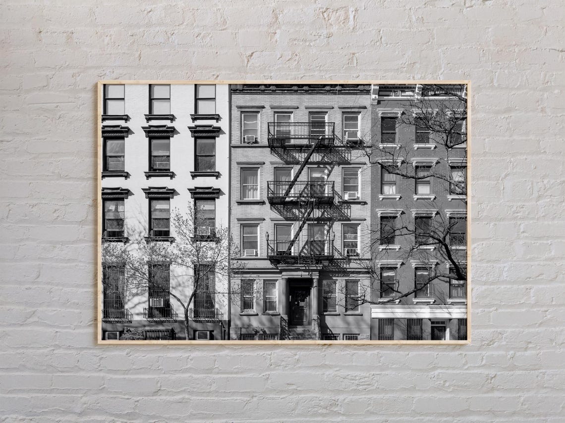 Black And White East Village Print East Village Wall Art East Village Poster East Village Photo New York City Poster Print New York