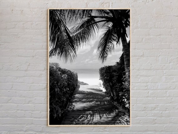 Black And White Turks Caicos Islands Print Wall Art Poster Photo Caribbean
