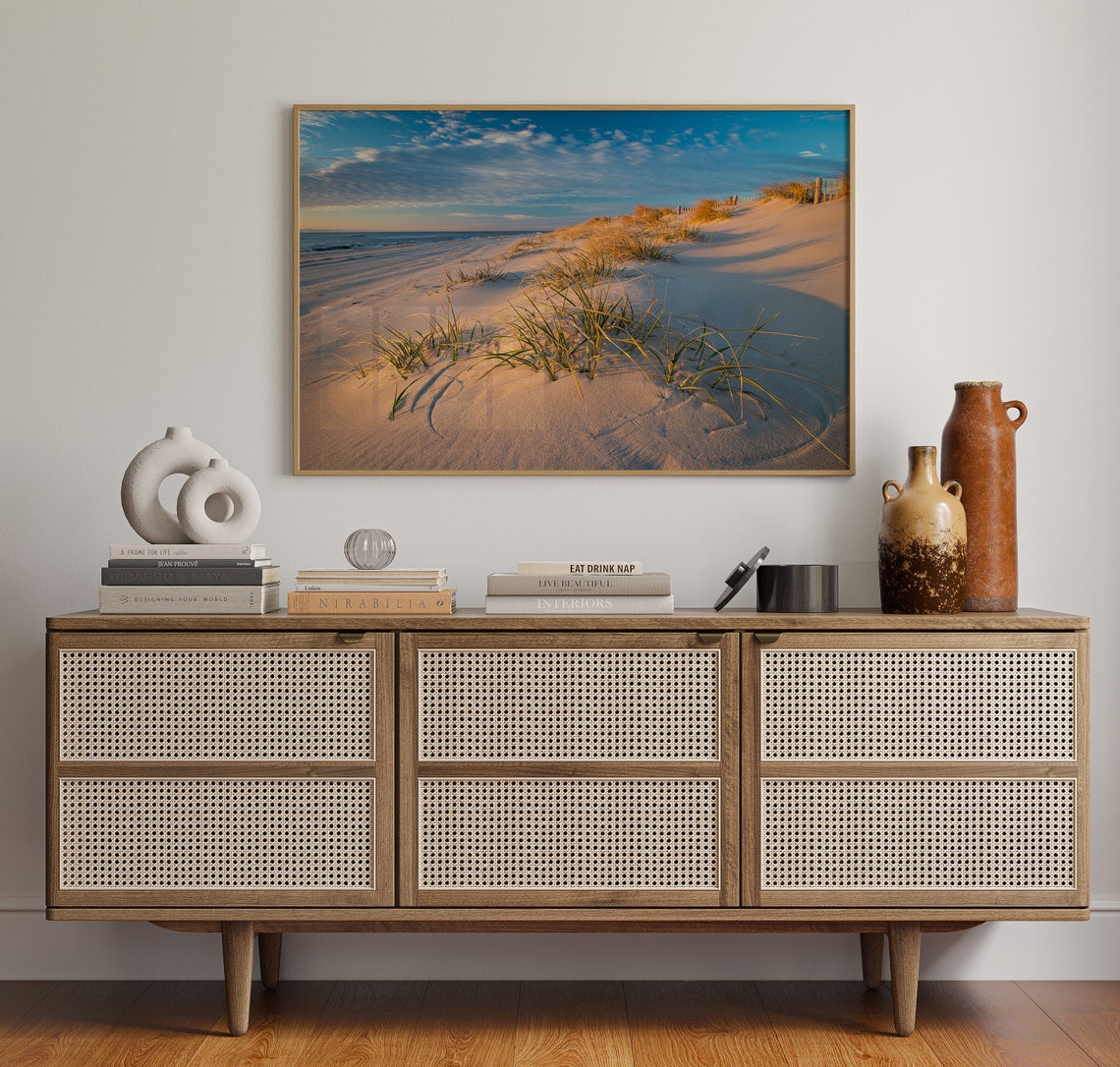 New Jersey Beach Dunes Sea Grass Sunrise Atlantic Shore Art Poster - Image 4