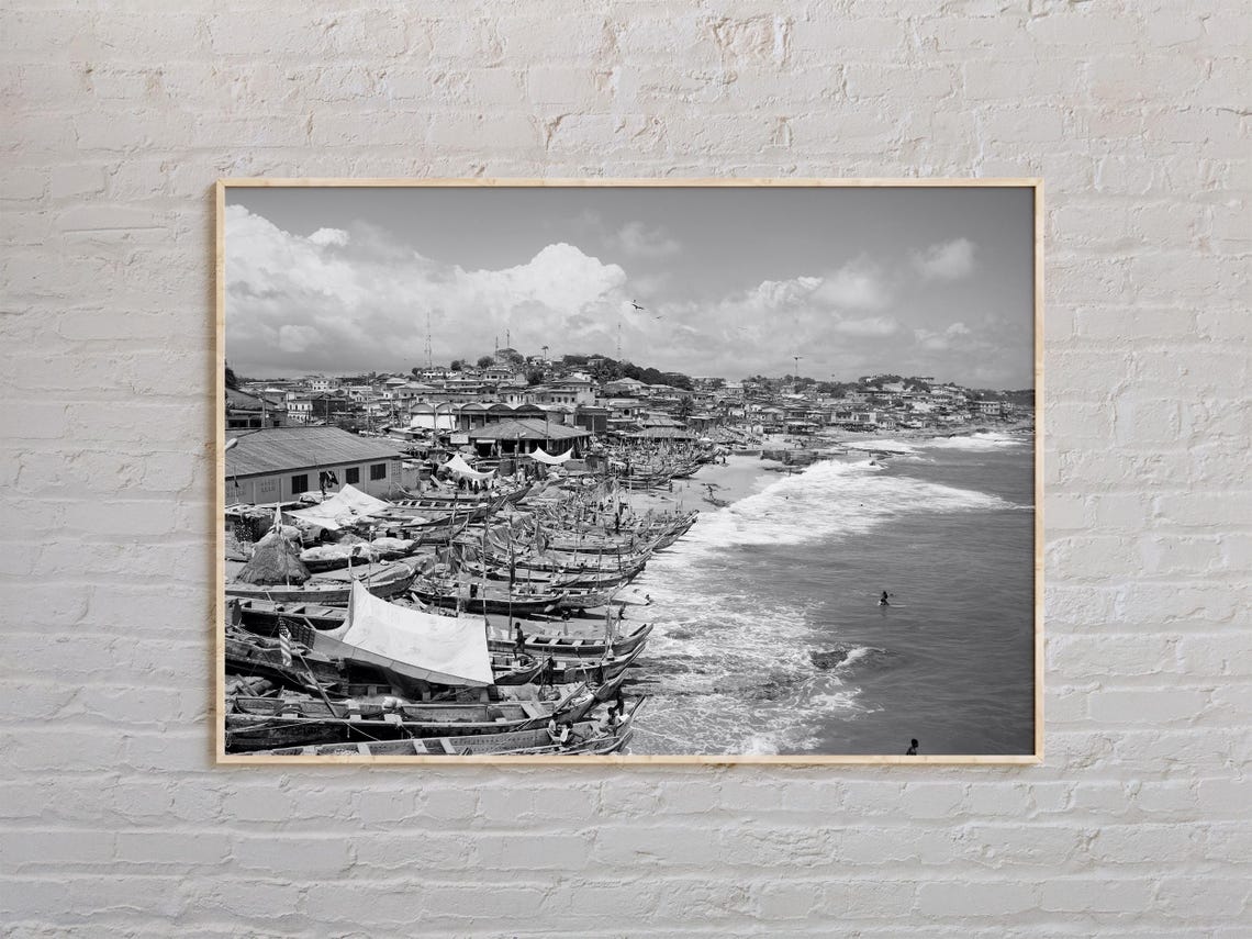 Black And White Ghana Print Ghana Wall Art Ghana Poster Ghana Photo Ghana Poster Print Ghana Wall Decor Africa Poster Print